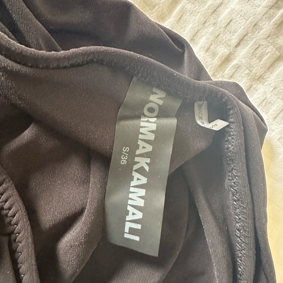 Norma Kamali Diana gown dress maxi BLACK one shoulder ruched sz S - Picture 5 of 5